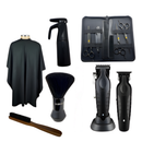 Kit máquina de corte Km-2296 e Máquina de acabamento Km-2299+kit de tesoura, borrifador, espanador, capa e escovinha